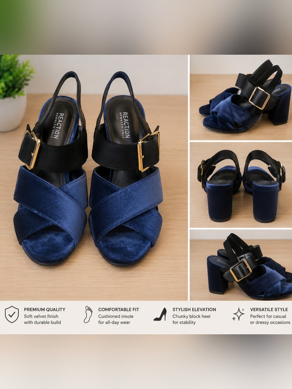 NEW WITHOUT BOX - Kenneth Cole REACTION LILIA in Indigo